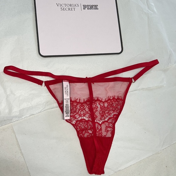 (L) Victoria's Secret Mesh & Lace VString (THONG) Panty - Picture 10 of 11